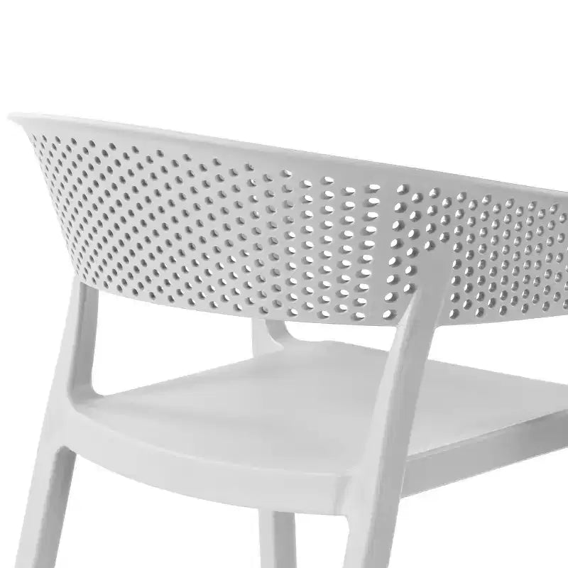 Conjunto de mesa de comedor cuadrada de resina para patio exterior de 5 piezas WestinTrends Playa con sillas de comedor apilables para patio