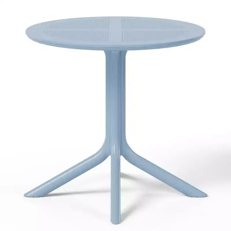 Conjunto de mesa de comedor redonda moderna para patio WestinTrends Playa de 5 piezas, con sillas de comedor de patio apilables