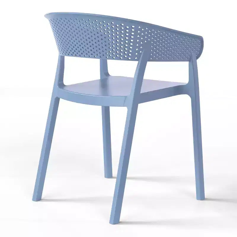 Conjunto de mesa de comedor redonda moderna para patio WestinTrends Playa de 5 piezas, con sillas de comedor de patio apilables