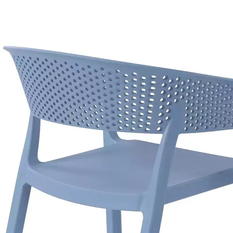 Conjunto de mesa de comedor redonda moderna para patio WestinTrends Playa de 5 piezas, con sillas de comedor de patio apilables