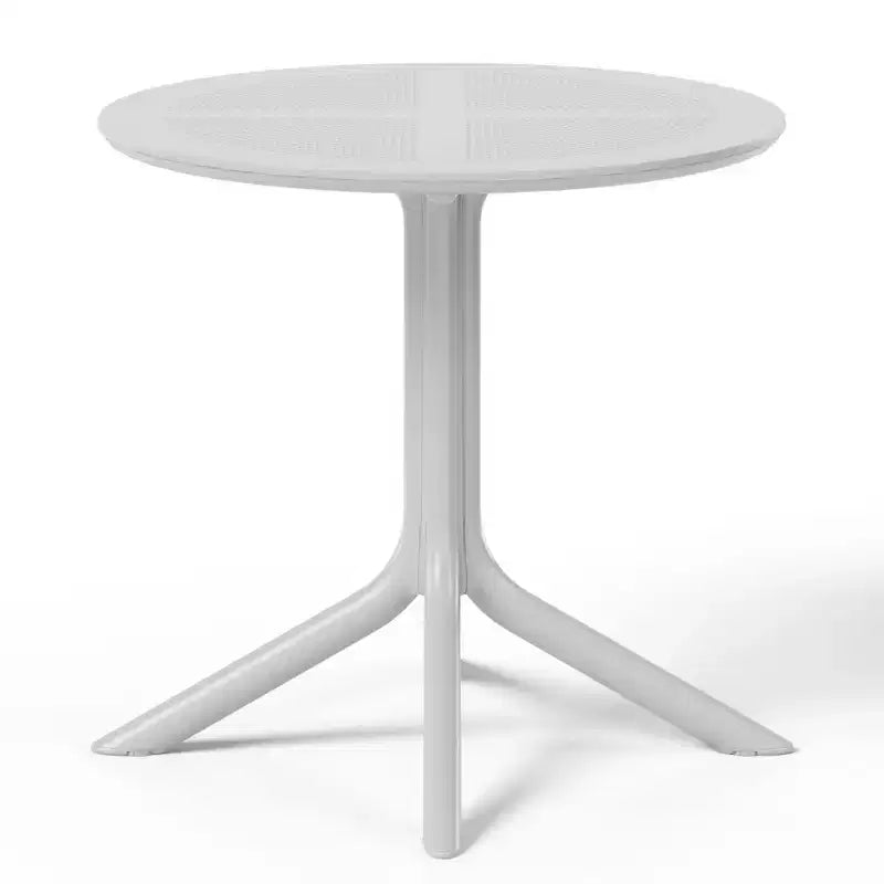 WestinTrends Playa: juego moderno de mesa redonda y sillas de comedor de 5 piezas para patio, con sillas de comedor apilables
