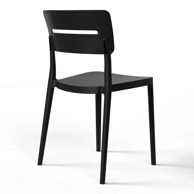 Conjunto de mesa de comedor rectangular de metal para patio exterior de 7 piezas WestinTrends Playa con sillas apilables para patio