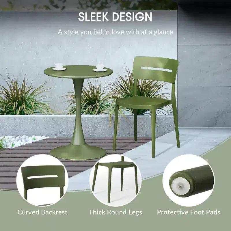 Conjunto de mesa de comedor rectangular de metal para patio exterior de 7 piezas WestinTrends Playa con sillas apilables para patio