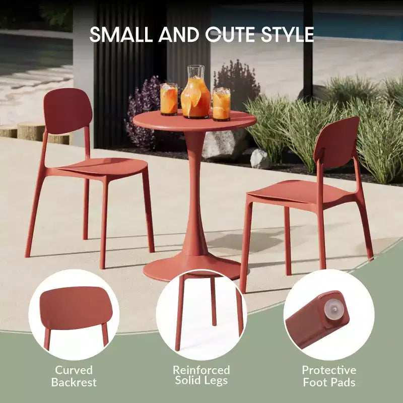 Conjunto de mesa de comedor rectangular de metal para patio de exterior de 7 piezas Playa de WestinTrends con sillas auxiliares apilables de patio de estilo moderno de mediados de siglo