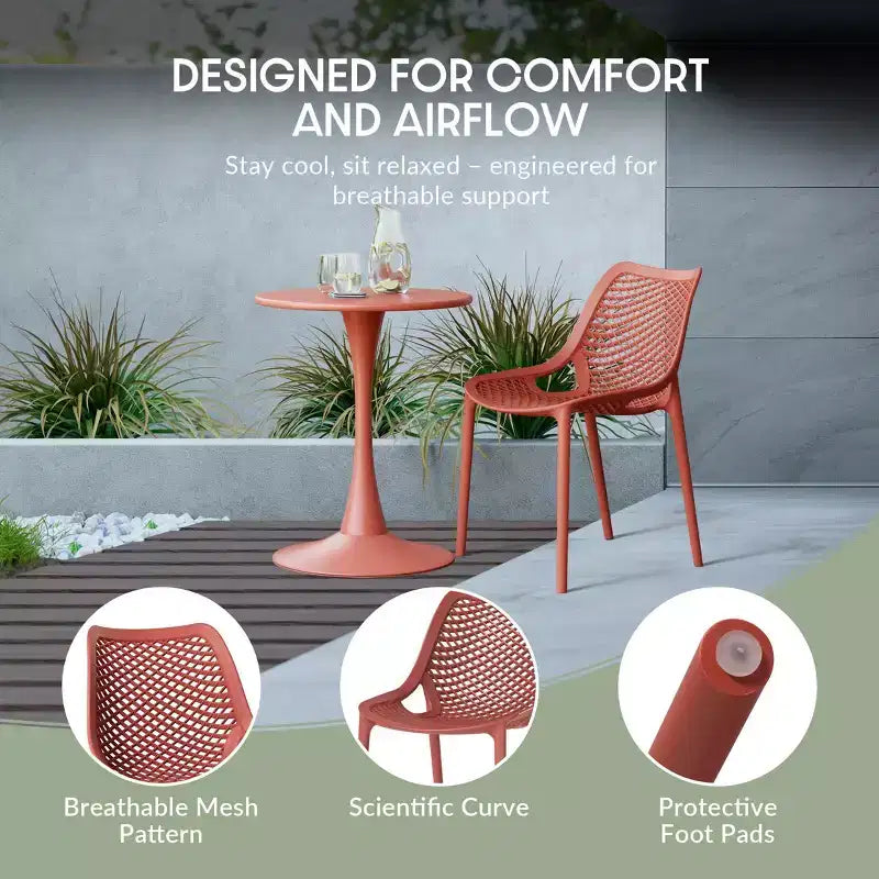 Juego de mesa de comedor para patio de 7 piezas WestinTrends Playa, de metal, con sillas apilables
