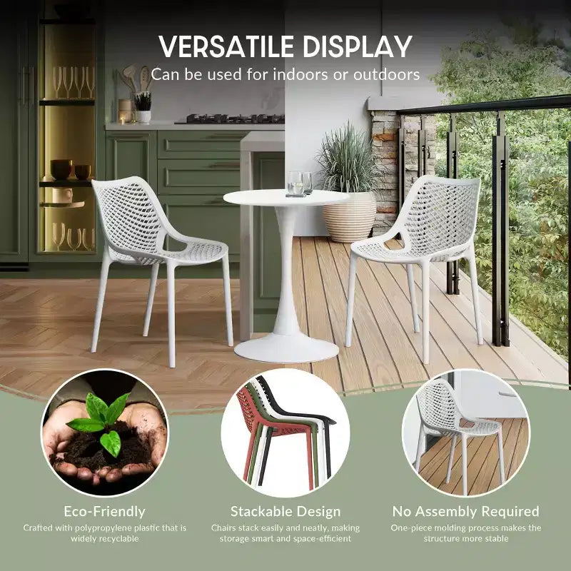 Juego de mesa de comedor para patio de 7 piezas WestinTrends Playa, de metal, con sillas apilables
