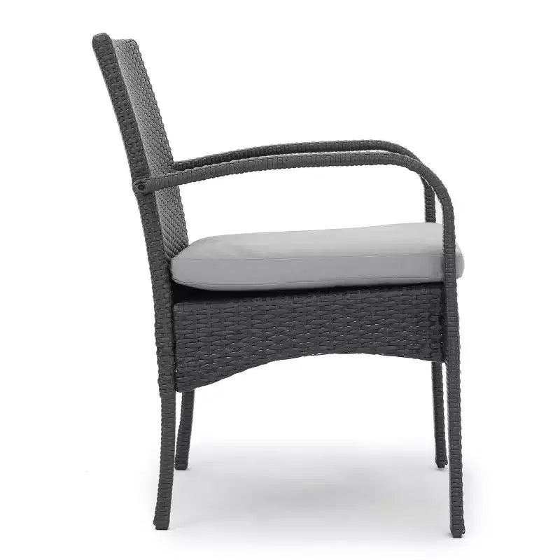 Juego de comedor de mimbre para exteriores Christopher Knight Home Harlowe de 7 piezas con cojines