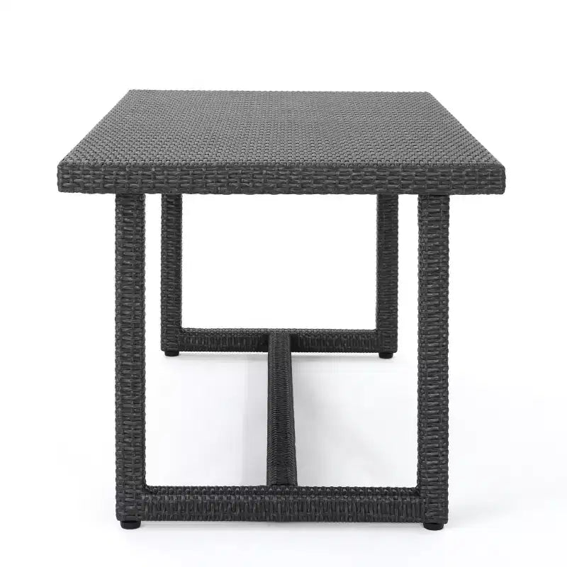 Juego de comedor de mimbre para exteriores Christopher Knight Home Harlowe de 7 piezas con cojines