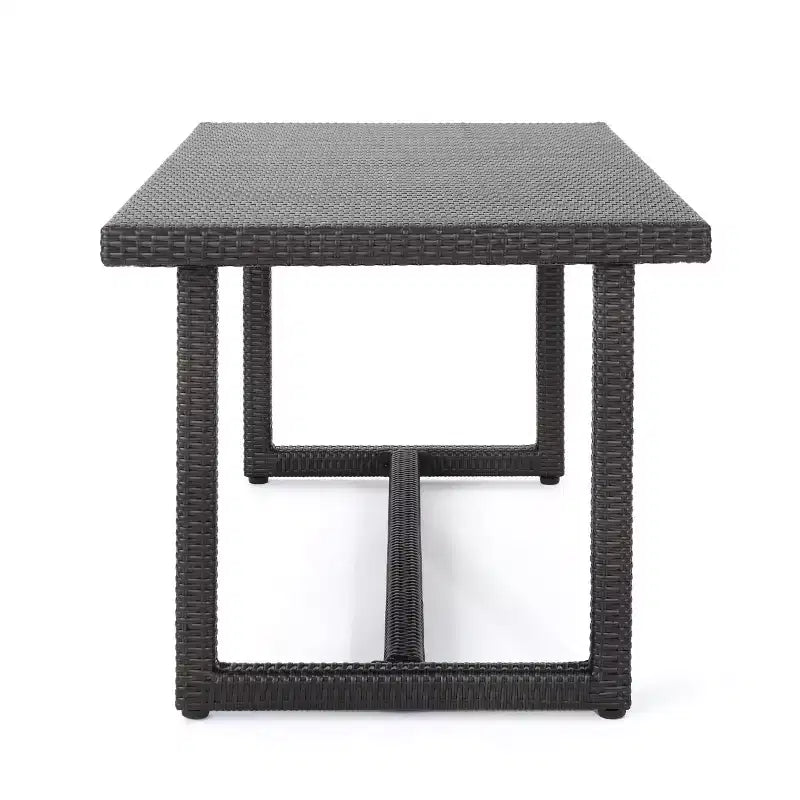 Juego de comedor de mimbre para exteriores Christopher Knight Home Harlowe de 7 piezas con cojines