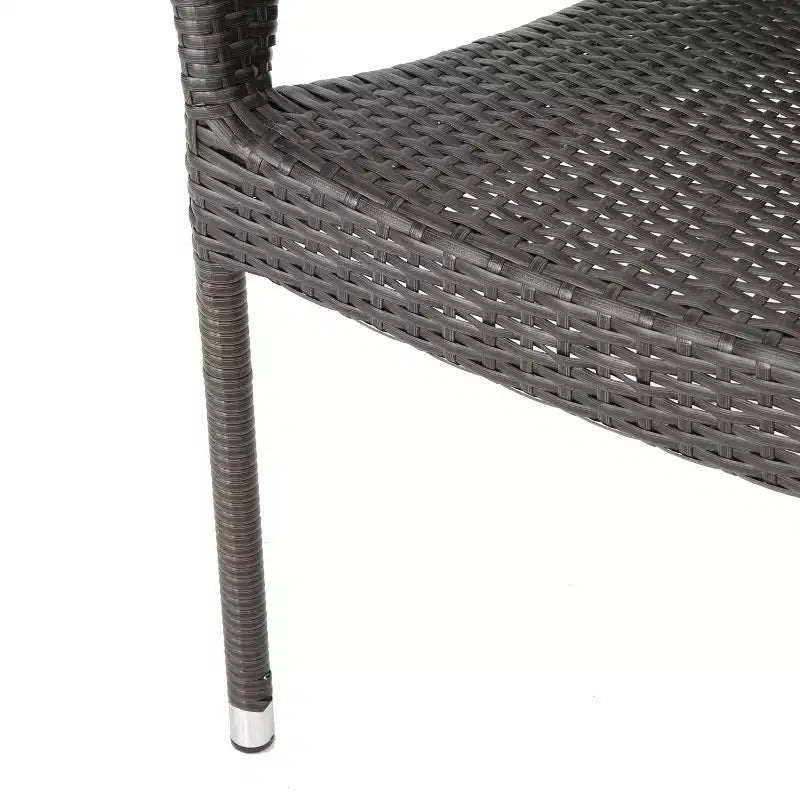 Christopher Knight Home Fletcher conjunto de comedor de exterior de 6 piezas de madera de acacia y mimbre