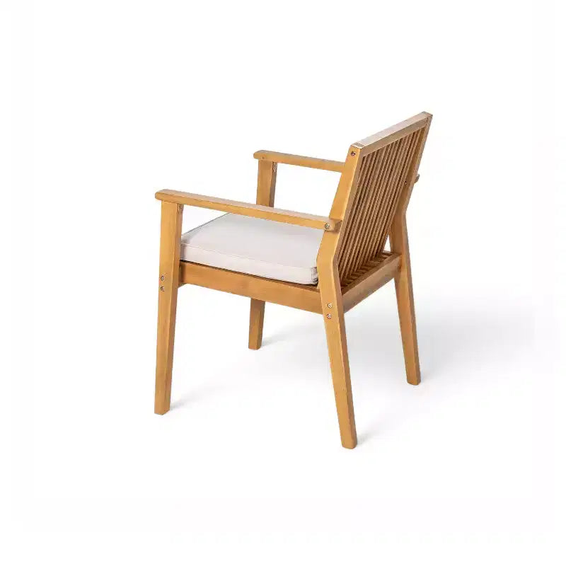 Christopher Knight Home Caitlyn conjunto rústico de comedor para patio de 7 piezas de madera de acacia con cojines