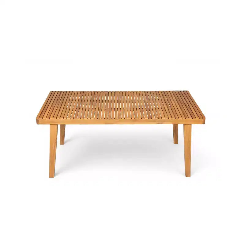 Christopher Knight Home Caitlyn conjunto rústico de comedor para patio de 7 piezas de madera de acacia con cojines