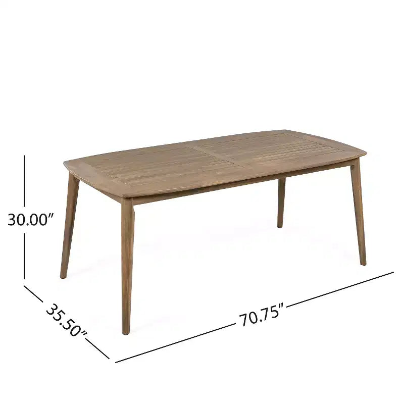 Conjunto de comedor rústico para patio Christopher Knight Home Akshan de 5 piezas de madera de acacia con cojines