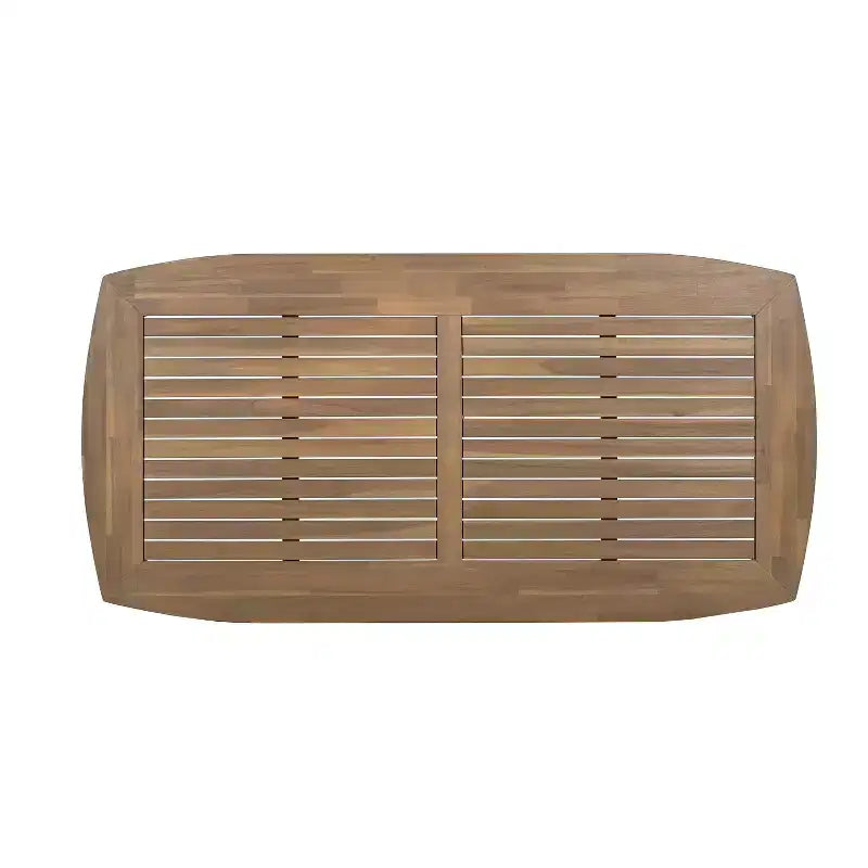 Conjunto de comedor rústico para patio Christopher Knight Home Akshan de 5 piezas de madera de acacia con cojines