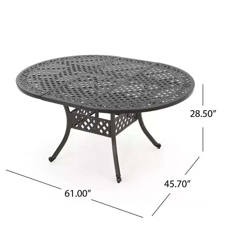 Christopher Knight Home Windley Outdoor Aluminum 7 Piece Expandable Dining Set
