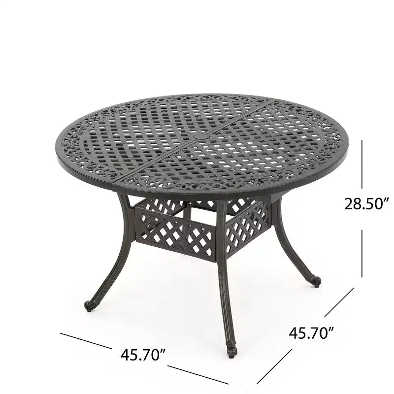 Christopher Knight Home Windley conjunto de comedor exterior expandible de aluminio de 5 piezas