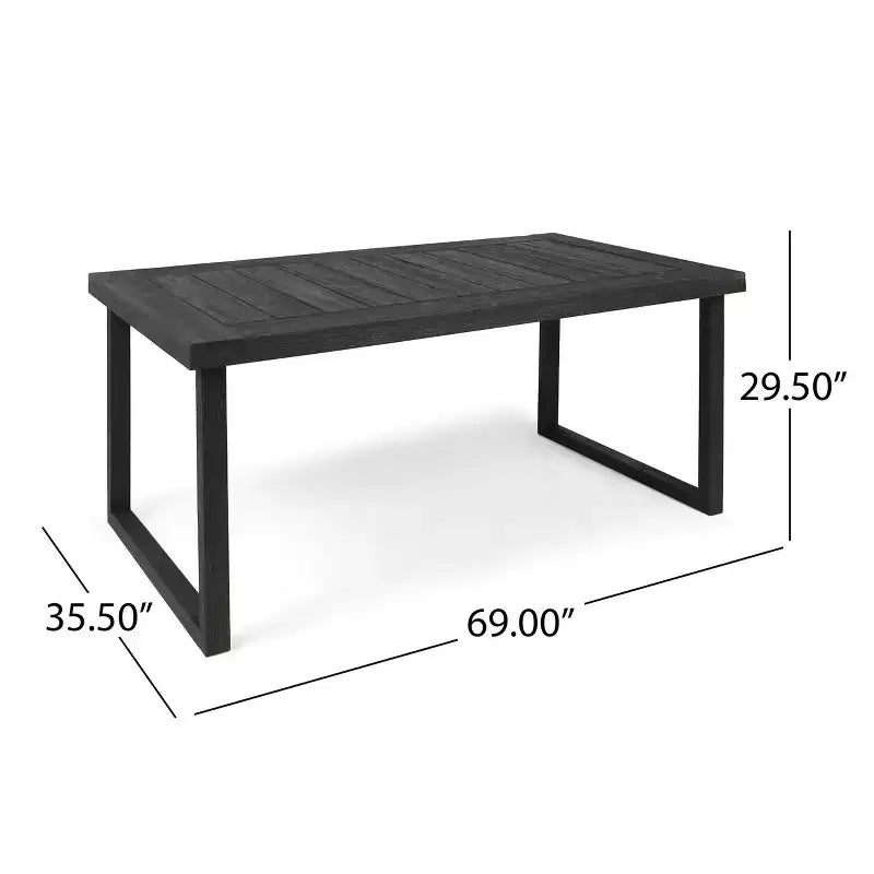Conjunto de comedor de exterior Christopher Knight Home Garner de 7 piezas, de madera de acacia y mimbre, con cojín