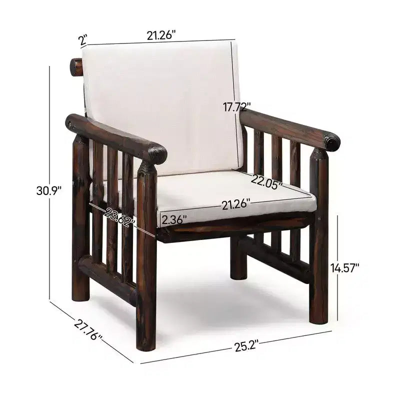 Karl Home Patio 4-Piece Wood Conversation Set