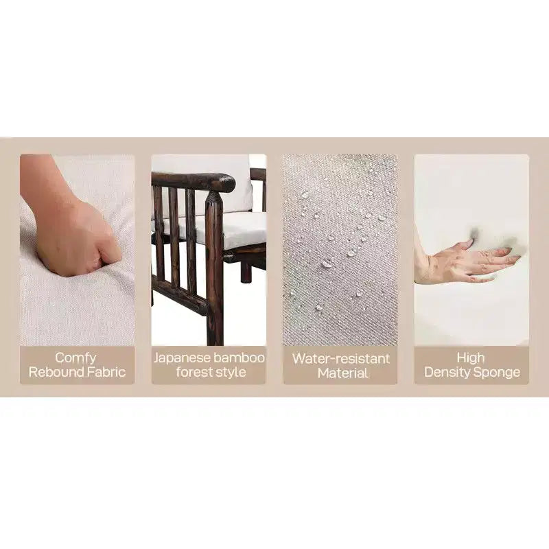 Karl Home Patio 4-Piece Wood Conversation Set