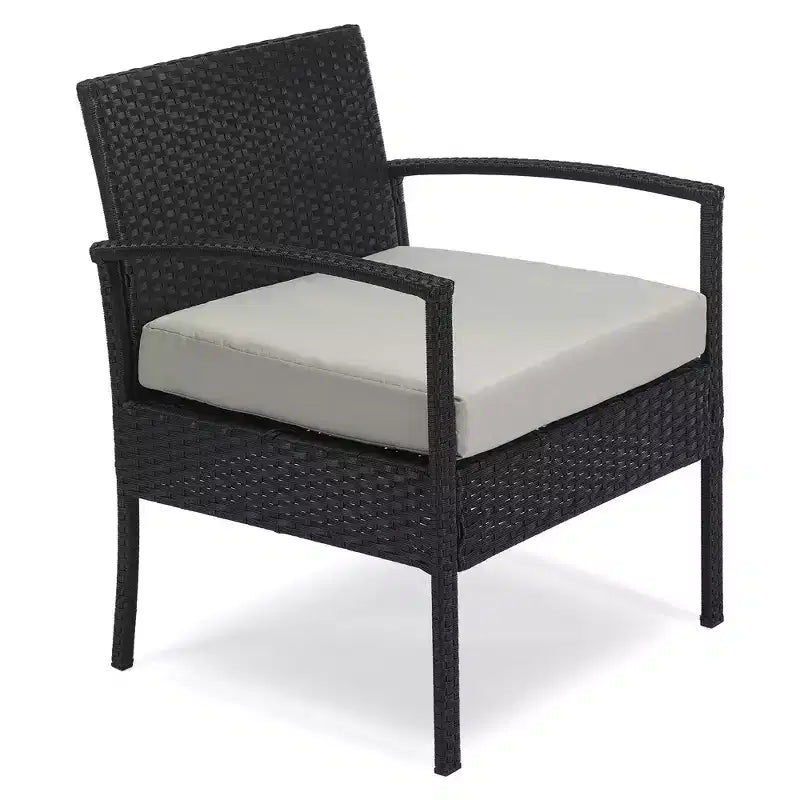 Probe Hues 3 Piece Rattan Seating Group with Cushions and Table