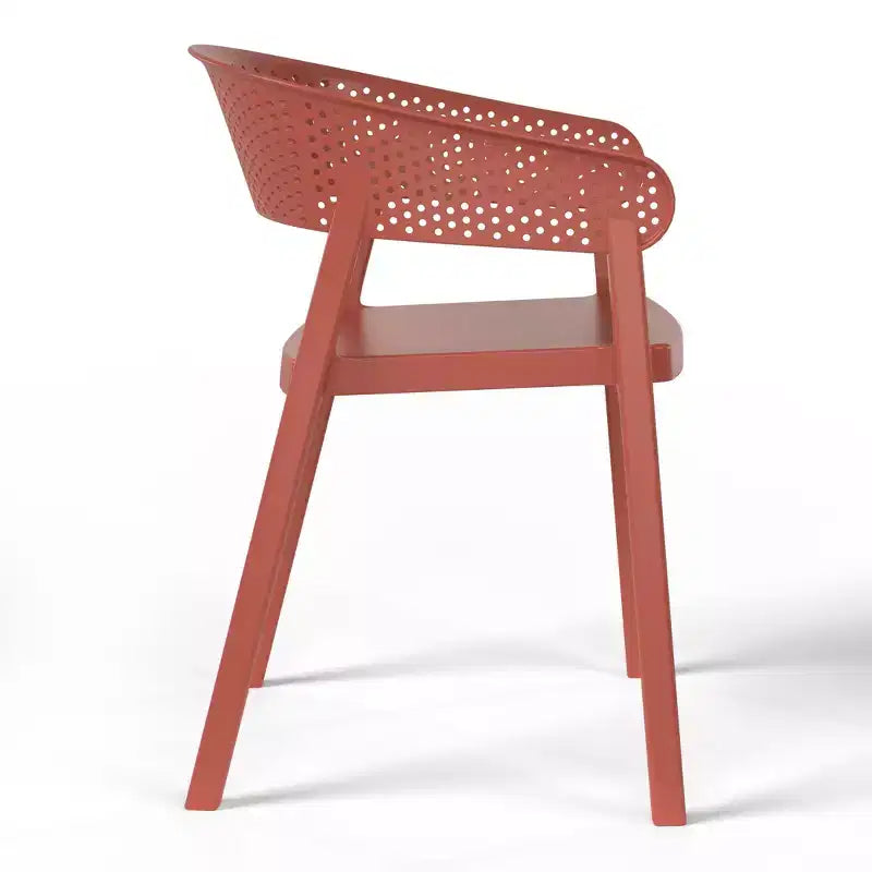 Juego de patio de 5 piezas WestinTrends Playa con mesa cuadrada de comedor con estructura metálica y sillas apilables para patio