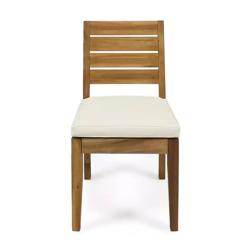 Set da pranzo rustico da esterno Christopher Knight Home Miranda, 6 pezzi, in rattan e legno di acacia con doghe, con cuscini