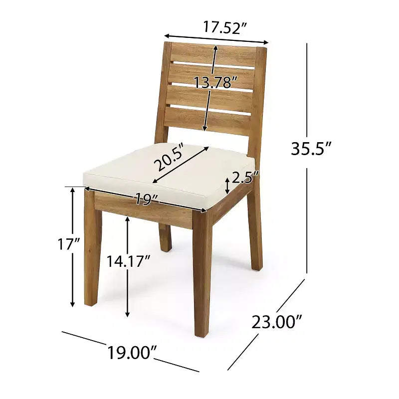 Set da pranzo rustico da esterno Christopher Knight Home Miranda, 6 pezzi, in rattan e legno di acacia con doghe, con cuscini