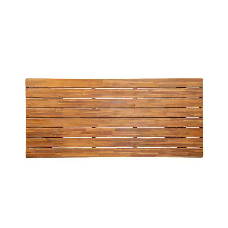 Christopher Knight Home Diana rustikales 7-teiliges Ess-Set aus Rattan und Akazienholz mit Lamellen für den Außenbereich, inklusive Polstern