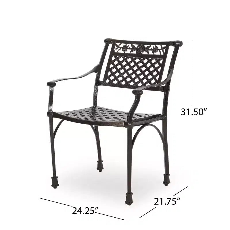 Conjunto de comedor de exterior de aluminio de 5 piezas Ridgecrest de Christopher Knight Home