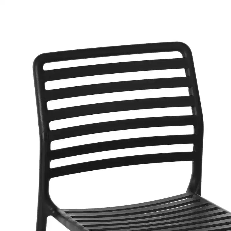Conjunto de mesa de comedor rectangular de metal para patio de 7 piezas WestinTrends Playa, con sillas de comedor de plástico apilables para 6 personas