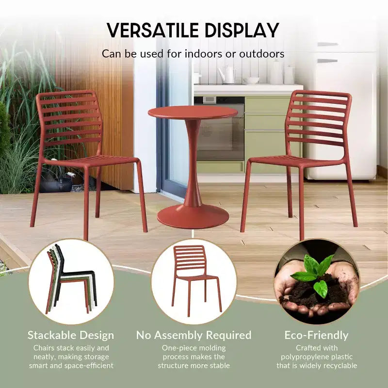 Conjunto de mesa de comedor rectangular de metal para patio de 7 piezas WestinTrends Playa, con sillas de comedor de plástico apilables para 6 personas