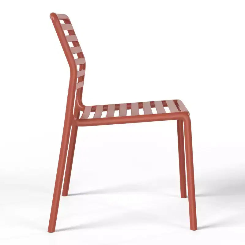 Conjunto de mesa de comedor rectangular de metal para patio de 7 piezas WestinTrends Playa, con sillas de comedor de plástico apilables para 6 personas