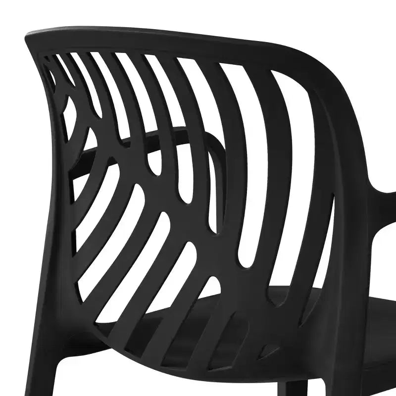 Conjunto de mesa de comedor cuadrada para patio de 5 piezas Playa de WestinTrends con sillas de comedor apilables para patio