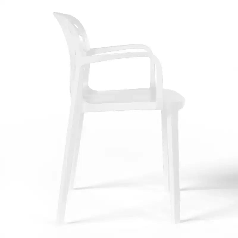 Conjunto de mesa de comedor cuadrada para patio de 5 piezas Playa de WestinTrends con sillas de comedor apilables para patio