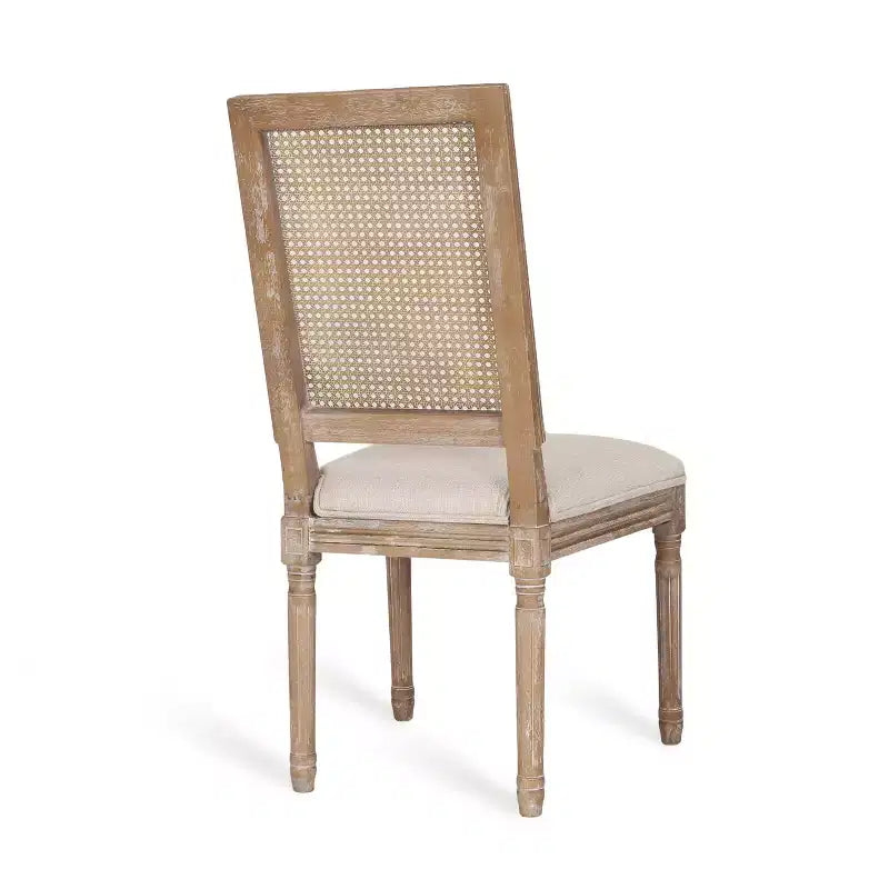 Christopher Knight Home Remuda French Country Fabric Upholstered Wood and Cane 5 Piece Circular Dining Set
