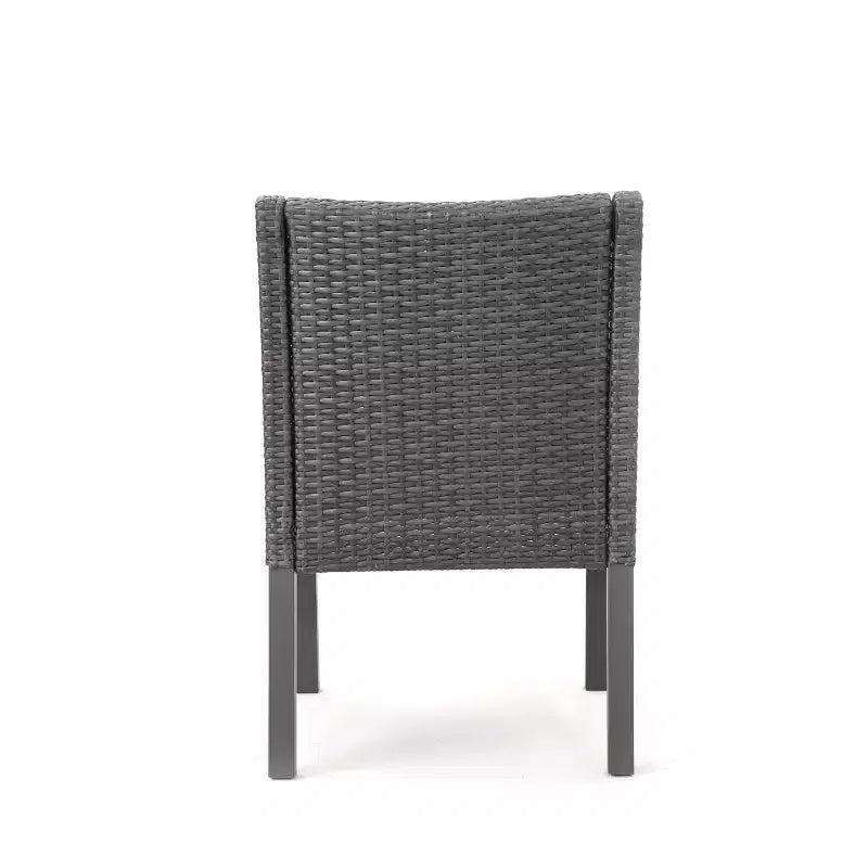 Conjunto de comedor de exterior de 5 piezas Damas de Christopher Knight Home, de madera de acacia y mimbre, con cojín