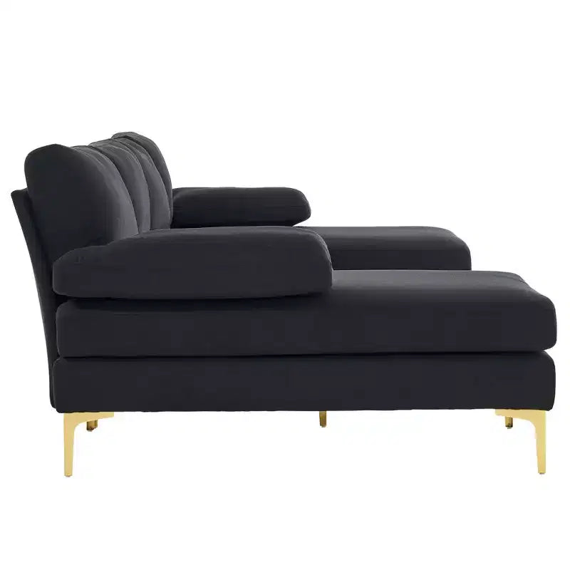 Karl Home |110 in. W Pillow Top Arm 3-Piece U-shaped Polyester Sectionals in Off-White