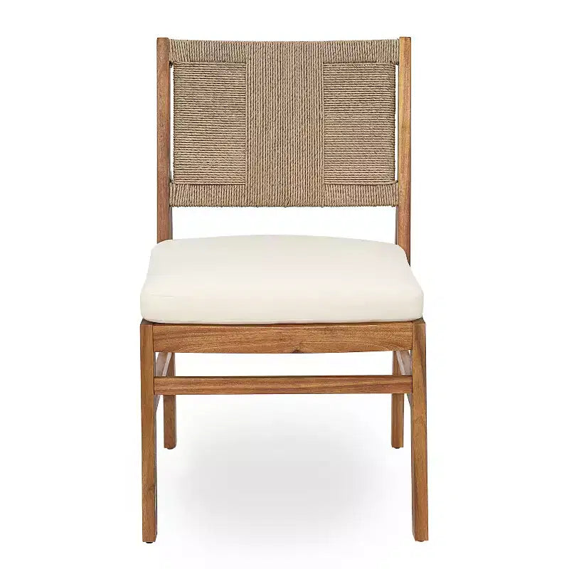 Conjunto de comedor rústico de patio de 7 piezas Christopher Knight Home Maurice, de madera de acacia, con sillas de mimbre tejido