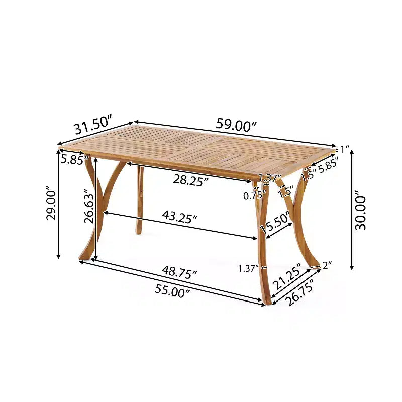 Conjunto de comedor rústico de patio de 7 piezas Christopher Knight Home Maurice, de madera de acacia, con sillas de mimbre tejido