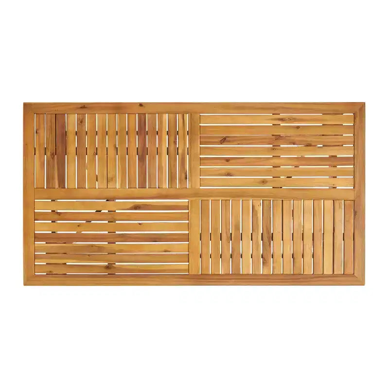 Conjunto de comedor rústico de patio de 7 piezas Christopher Knight Home Maurice, de madera de acacia, con sillas de mimbre tejido