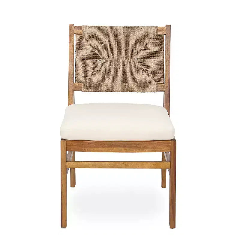 Conjunto de comedor rústico de patio de 7 piezas Christopher Knight Home Maurice, de madera de acacia, con sillas de mimbre tejido