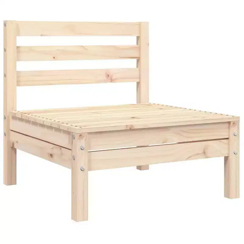 vidaXL Patio Sofa 3-Seater - Outdoor Conversation Couch - Rustic Pine Wood - Modular Design - Garden Lounge Set