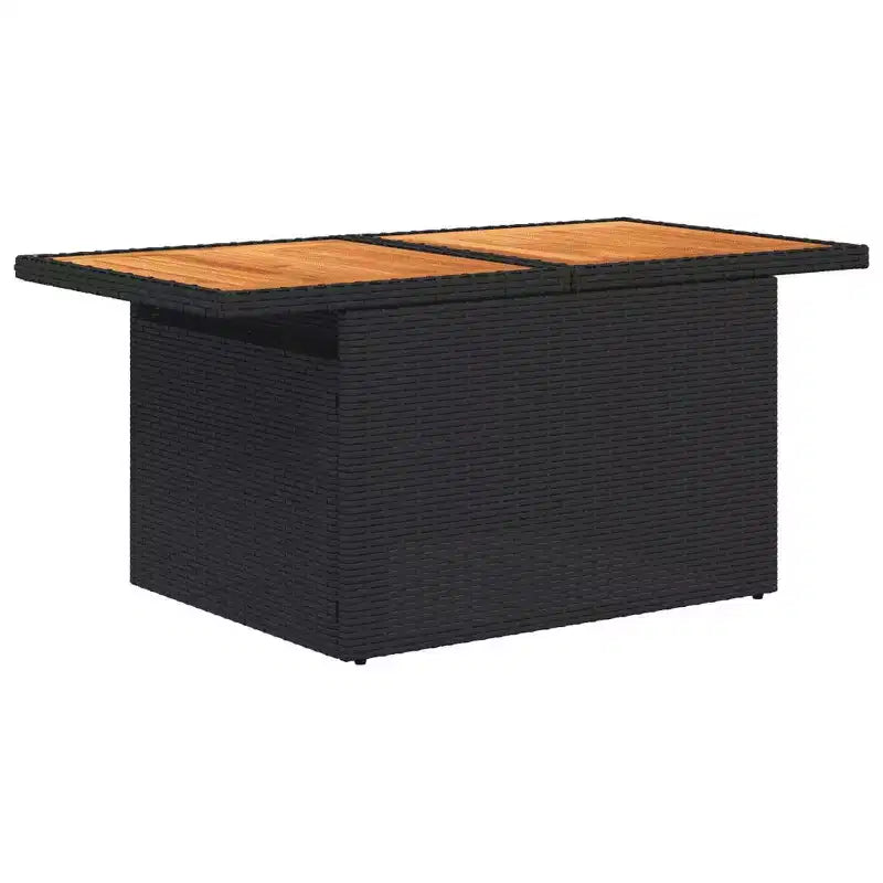 vidaXL Garden Sofa Set Black PE rattan 6 Piece Set