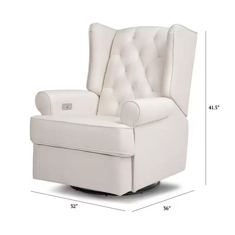 Electronic Recliner and Swivel Glider with USB Port, Performance Cream Eco-Weave