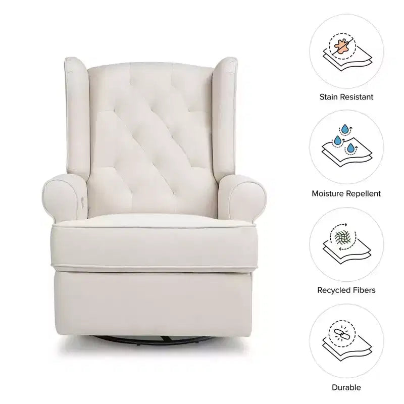 Electronic Recliner and Swivel Glider with USB Port, Performance Cream Eco-Weave
