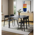 Set of Four Gray Heavy Duty Plastic Dining Side Chairs
