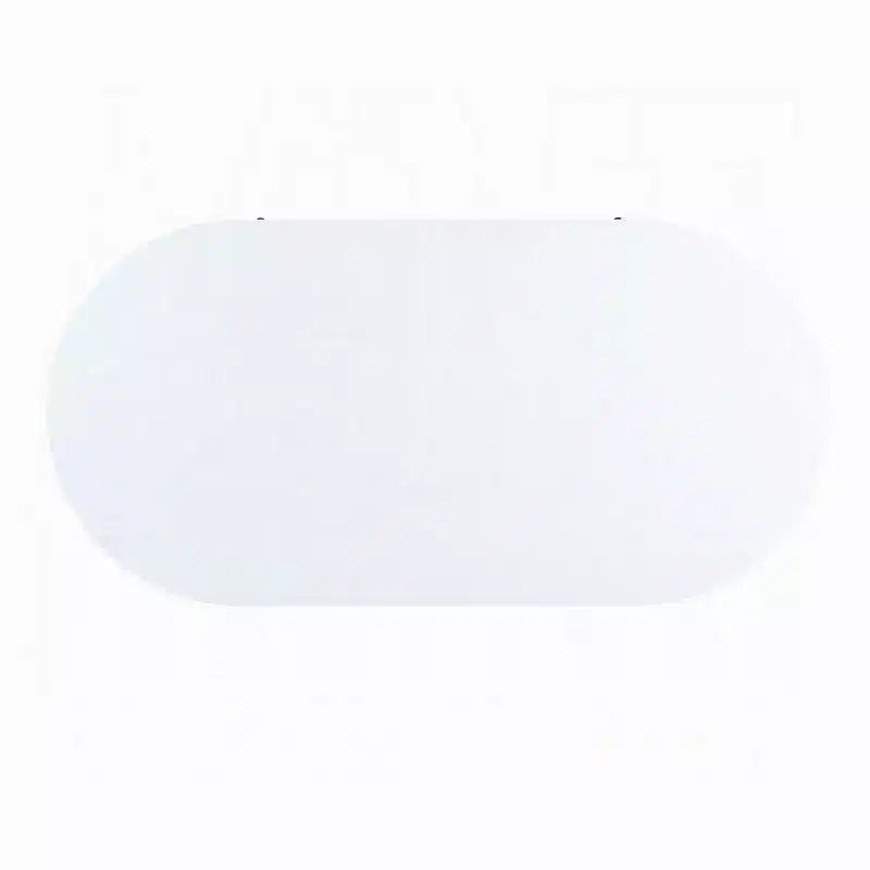 Oval Coffee Table with Drawer, 47", Glossy White with Gold Metal Legs