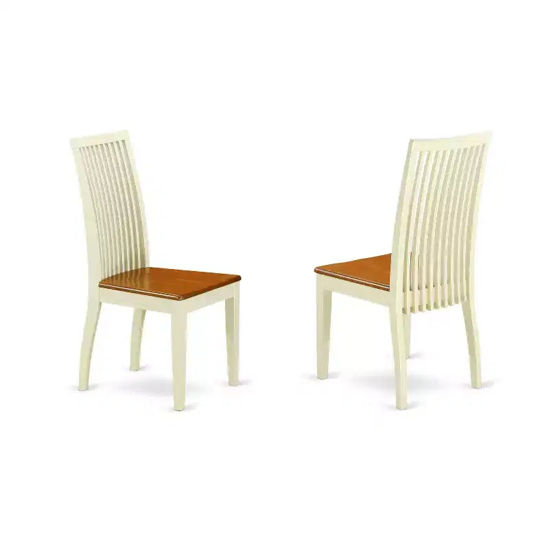 Matgrupp i 7 delar - köksbord och stolar - moderna möbler för matsalen - linn vit finish