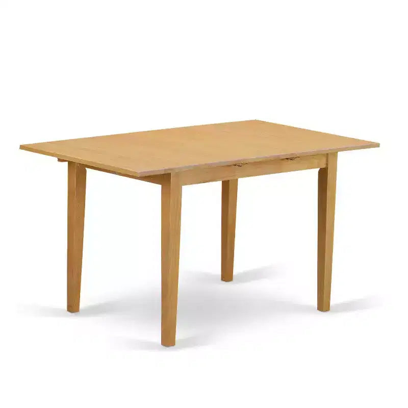 Rectangular Dining Table Set - 3pc Cottage Table & Chairs, Linen Fabric, Dark Khaki Finish