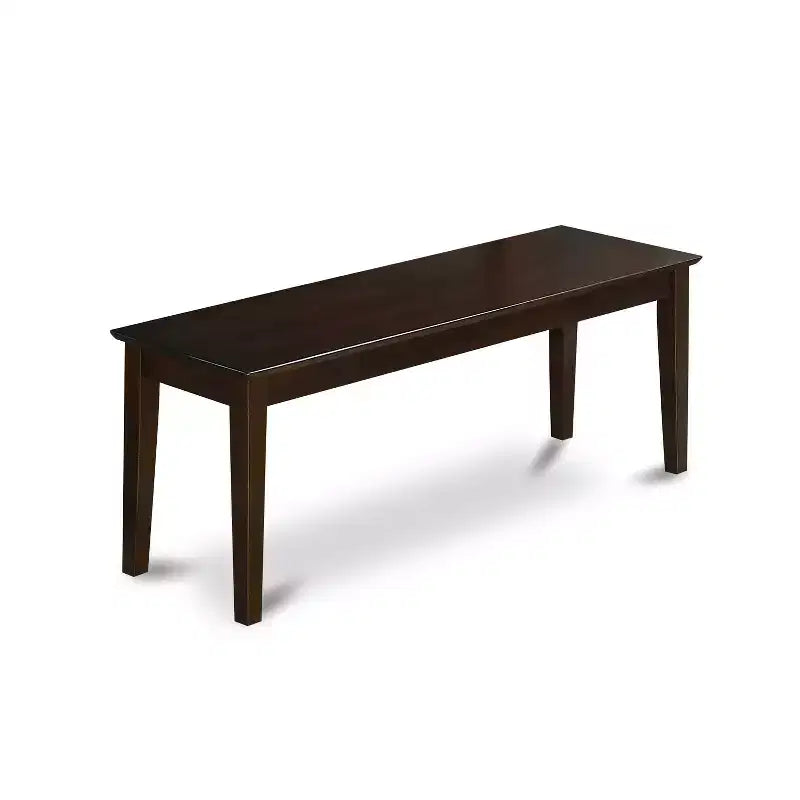 HomeStock 6-Piece Rectangle Cappuccino Finish Solid Wood Top Dining Table with 1 Bench, 4 Chairs